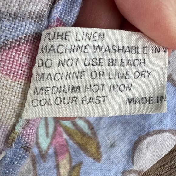 Vintage Ken Done Happy Koala Print Pure Linen Tea Towel Pastel Blue Pink 17 x 29 - Picture 9 of 12